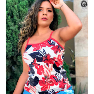 Blusa Alcinha Em Malha Leila Estampada