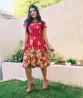 Vestido Midi Gode Estampado Barrado