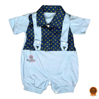 Macac�o Para Bebe Masculino Curto