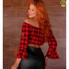 Cropped Feminino Xadrez