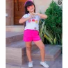 Conjunto Infantil Menina Blusa E Short Moletinho