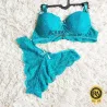 Conjunto Calcinha e Suti� com Bojo em Renda