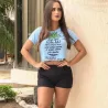 Blusa Cropped com estampas