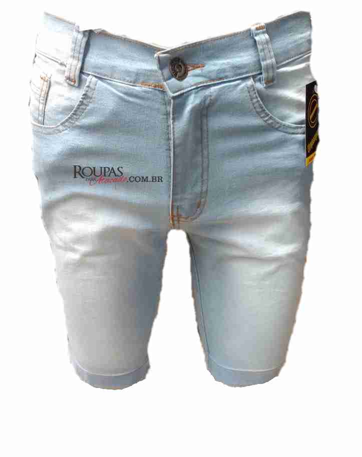 bermuda jeans masculina com lycra
