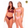 Conjunto Lingerie P�rola Com Detalhes Em Renda No Bojo E Calcinha