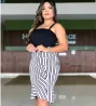 Saia com Babado Listrada