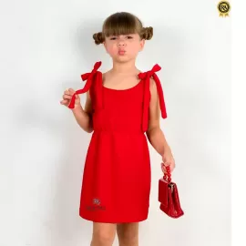 Vestido Infantil Lorena Em Crepe Liso