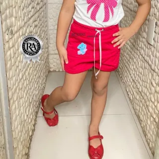 Short Saia Infantil Em Matelass�