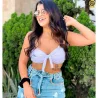 Cropped Canelado Helo�sa V�rios Modelos