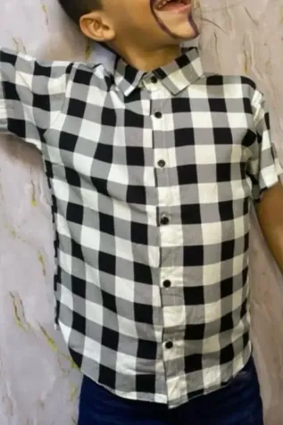 Camisa Social Infantil Xadrez