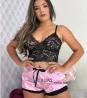 Baby Doll Cetim Com Renda