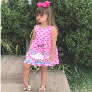 Vestidos Algod�o Infantil V�rios Modelos