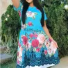 Vestido Midi Gode Estampado Barrado