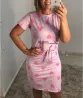 Vestido Tubinho Com Amarra��o Na Cintura