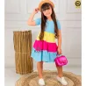 Vestido Infantil Tr�s Marias Bicolor