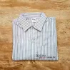 Camisa Social Listrada Manga Curta