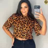 Cropped Feminino Animal Print