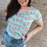 Blusa T-Shirt Estampada Feminina