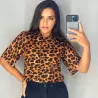 Cropped Feminino Animal Print