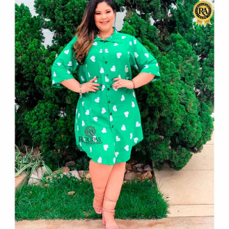 Vestido Chemise Viscose Plus Size