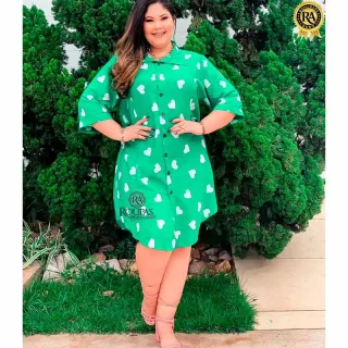 Vestido Chemise Viscose Plus Size
