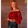 Cropped Feminino Xadrez