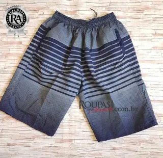 Bermuda Tactel C�s El�stico Adulta Estampada