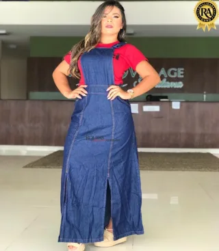 Vestido Jeans longo Evangelico