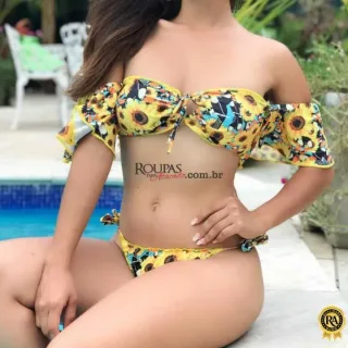 Biquini Tomara Que Caia Com Babado