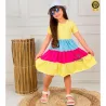 Vestido Infantil Tr�s Marias Bicolor