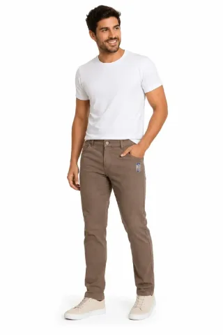 Cal�a Masculina de Sarja Colorida