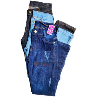 Cal�a Jeans Infantil Feminina Lycra