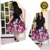 Vestido Midi Gode Estampado Barrado