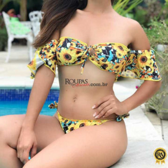 Biquini Tomara Que Caia Com Babado