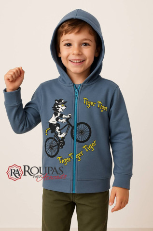 Blusa Infantil Manga longa com Capuz Masculina