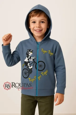 Blusa Infantil Manga longa com Capuz Masculina