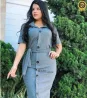 Vestido Midi Canelado Com Bot�es Na Frente