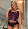 Baby Doll Em Liganete Estampada