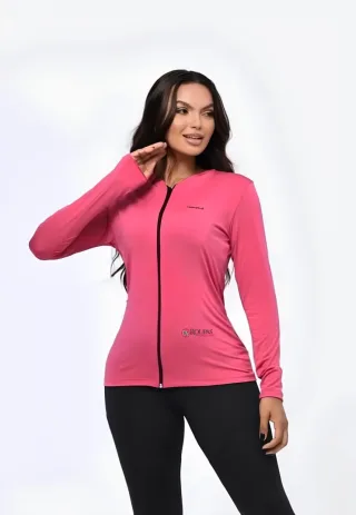 Casaco Feminino Prote��o UV Com Z�per