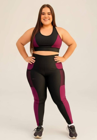 Conjunto Fitness com Detalhes Plus Size�