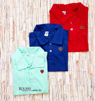 Camisa Infantil Gola Polo Lisa 