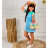 Vestido Algodão Infantil Pom Pom