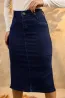 Saia Jeans Midi Feminina