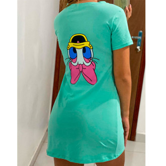 Vestido Adulto Estampas Nas Costas