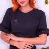Tshirt B�sica Manga Pluma Em Algod�o