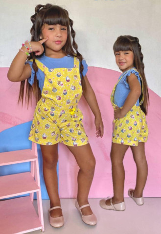 Jardineira Infantil Feminina