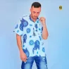 Camisa Social Masculina Floral