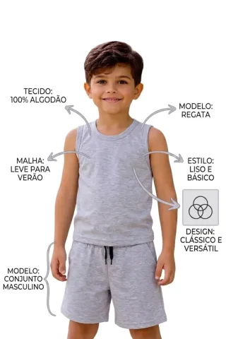 Conjunto Regata Infantil Masculino Liso