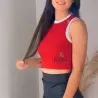 Cropped Feminino Bicolor