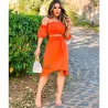Conjunto Joyce Cropped Com Bojo E Saia Len�o